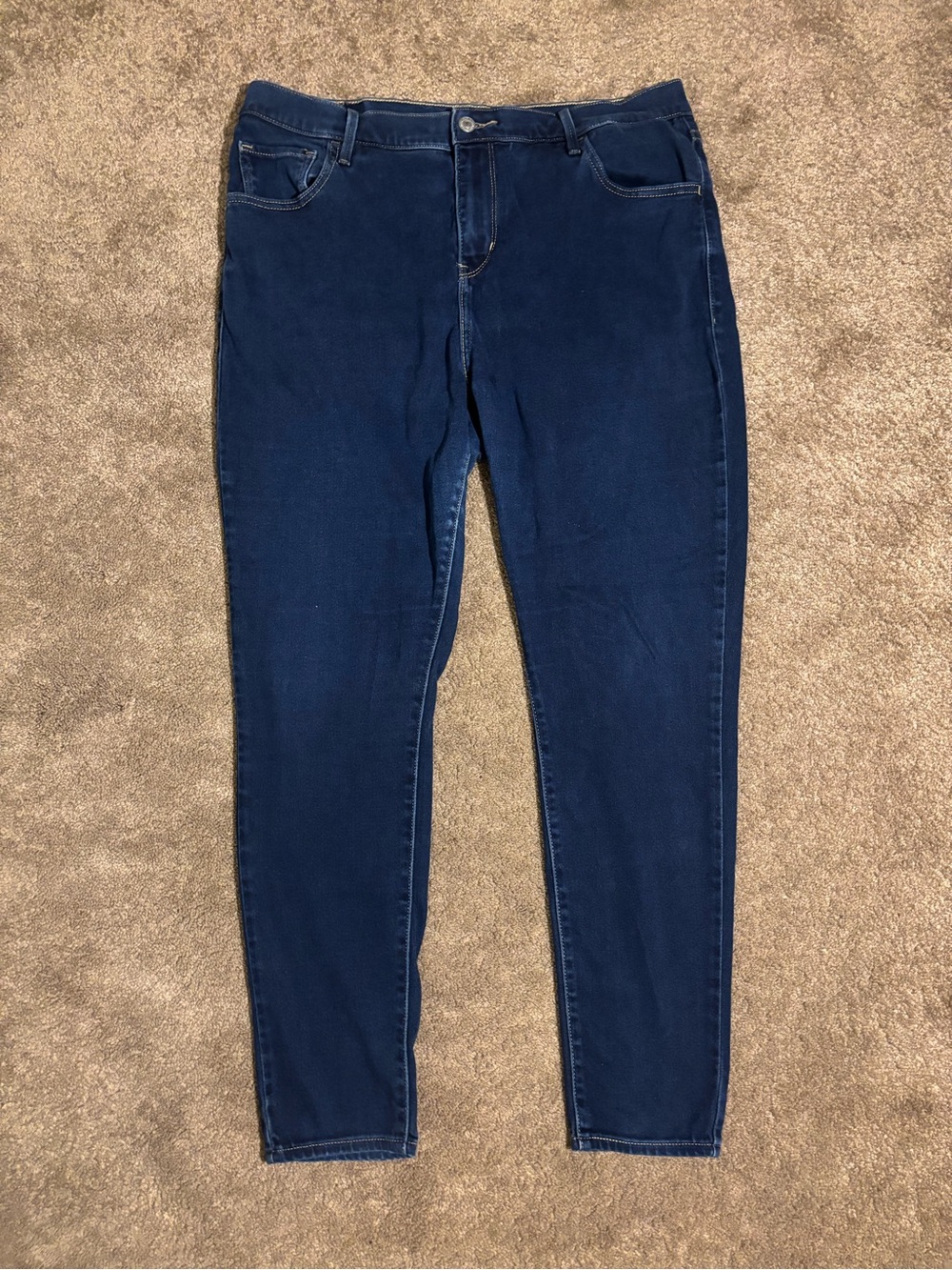 Levi’s 720 High Rise Super Skinny Jeans Women’s 16W Dark Wash Blue Denim Stretch